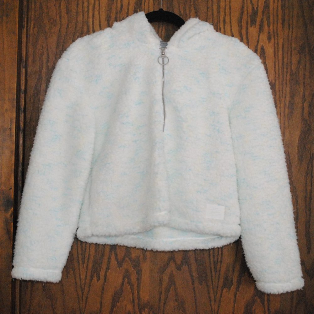 Justice Marled Zip-Front Sherpa Hoodie